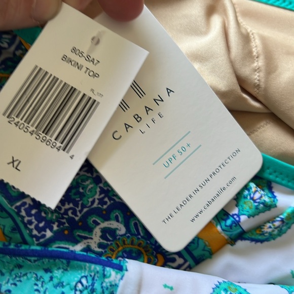 NWT Cabana Life Santorini High Neck Bikini Top XL - Picture 6 of 7
